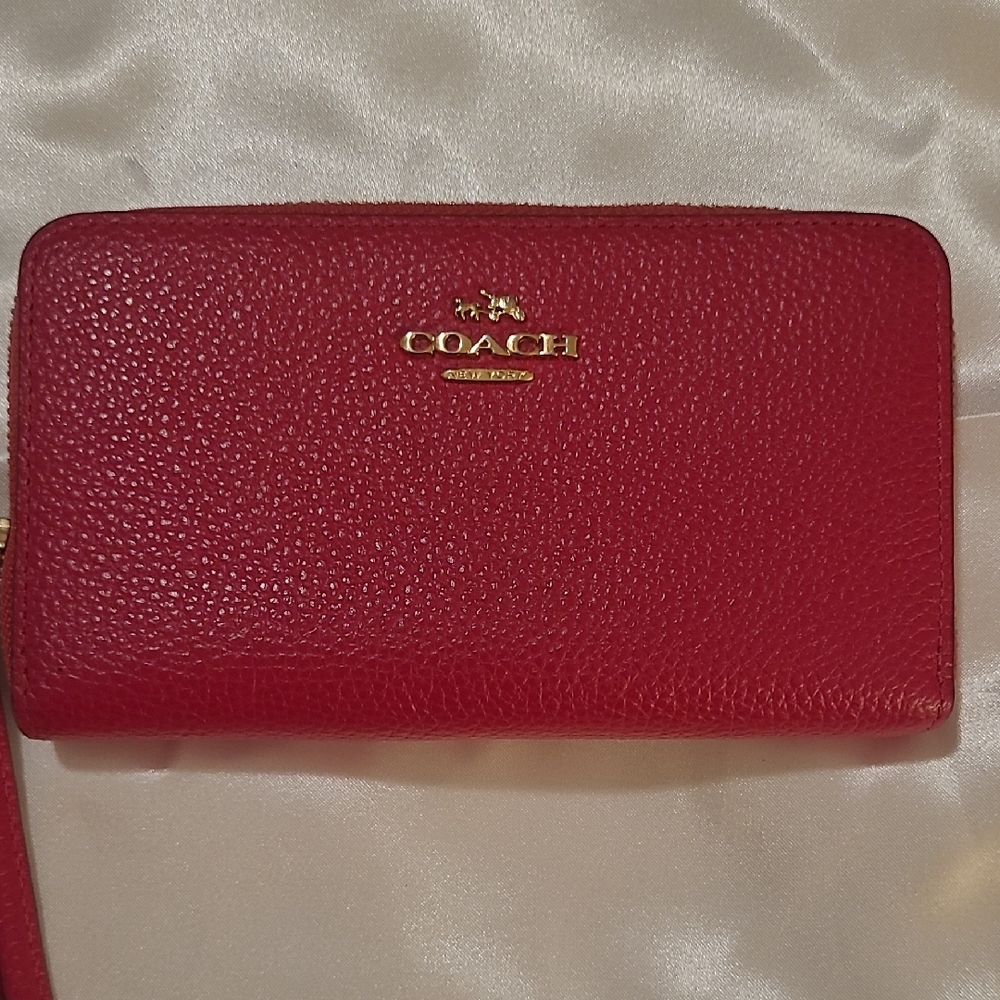 Coach Cherry Red Leather Wallet